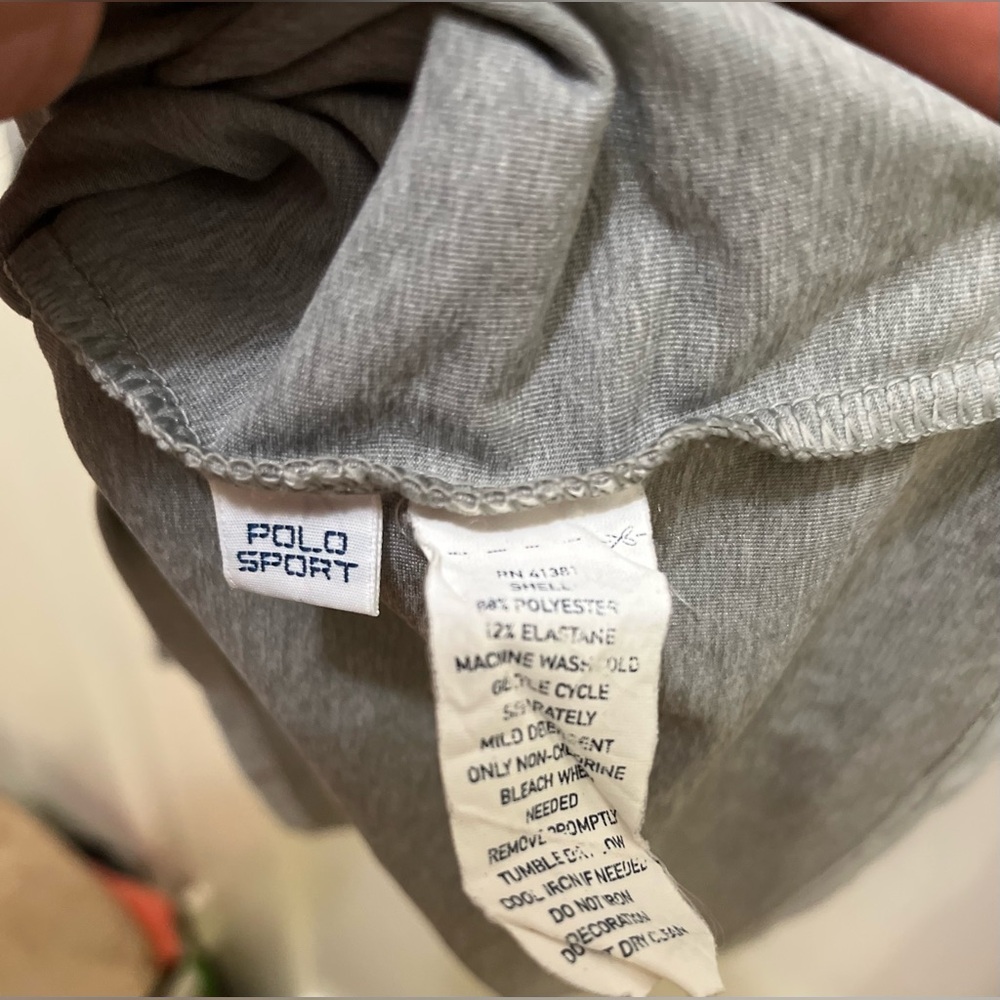 Ralph Lauren Polo Sport Gray Golf Performance XL 1/4 Zip Pullover  Thermo Vent - Picture 9 of 9